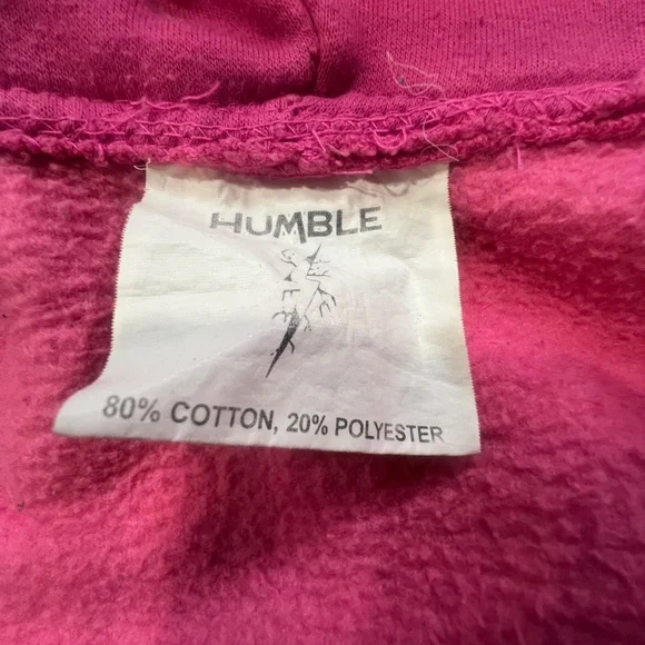 HMBL STAY HMBL Women's Full Zip Skull Hoodie, Women's, Size XS, Pink, Sweatshirt - Picture 9 of 16